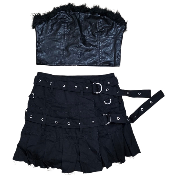 Japanese 2pc Set Gothic Punk Grunge - Picture 5 of 6